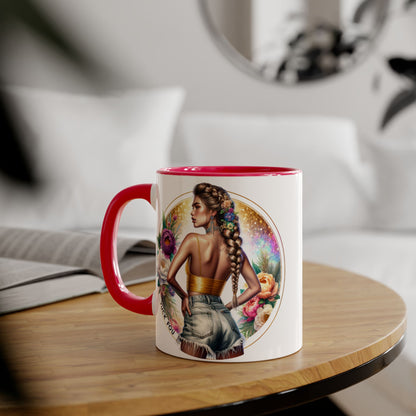 Yuck Fou Artistic Accent Mugs - Beautiful Floral Designs for Coffee Lovers, Gift for Friends, Home Decor, Birthday, Everyday Use