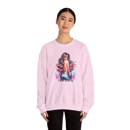 1-800-Boys-Lie Stylish Floral Graphic Sweatshirt, Cozy Crewneck Sweatshirt for Women, Gift for Her, Casual Fashion Top, Spring Wardrobe Essential