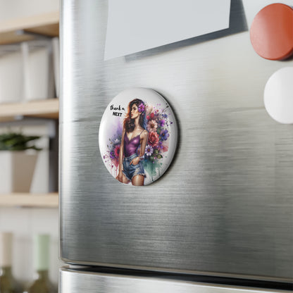 Thank U, Next  Decorative Round Magnet, Gifts for Her, Refrigerator Decor, Chic Home Accessory, Unique Birthday Gift