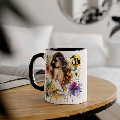 Not With Stupid Anymore Humoristic 11oz Accent Mug