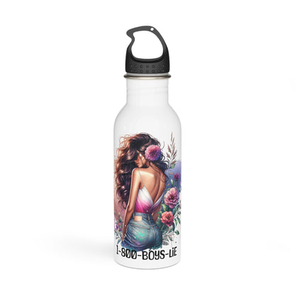 1-800-Boys-Lie Stylish Stainless Steel Water Bottle with Floral Design - Perfect for Hydration, Gifts, Eco-Friendly, and Everyday Use