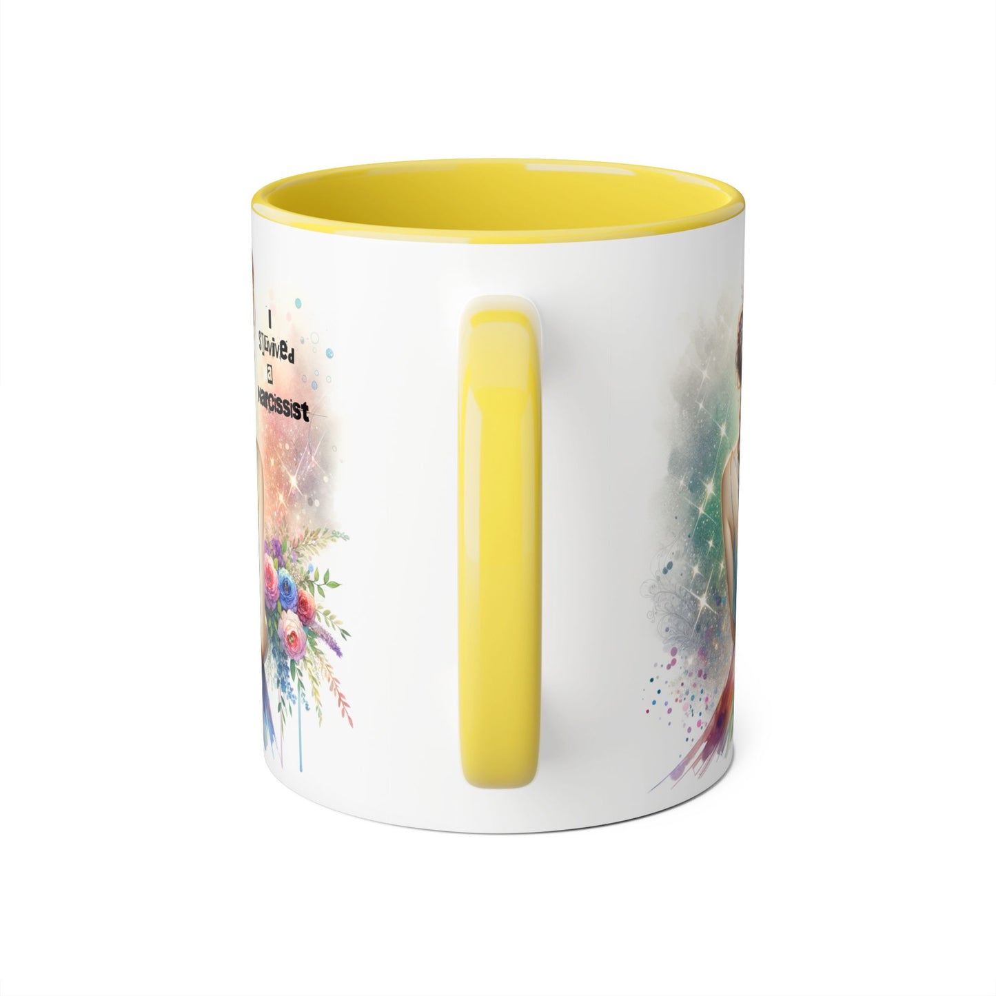 Beautiful Artistic Accent Mug - Unique Coffee Cup for Women, Gift for Her, Bohemian Style Drinkware, Perfect for Birthdays and Celebrations