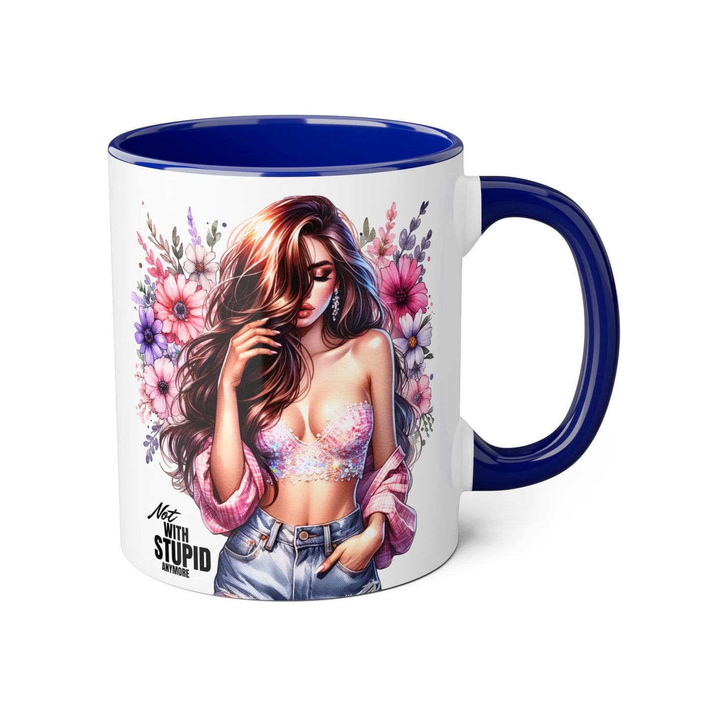 Mug - Not With Stupid Anymore Humoristic 11oz Accent Mug