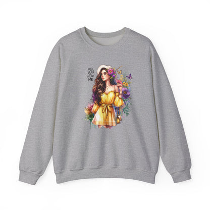 Lost You And Found Me Floral Art Crewneck Sweatshirt, Cozy Unisex Sweater, Gift for Her, Spring Fashion, Inspirational Apparel