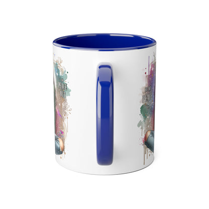 Artistic Be My Peace or Peace Out Mug, Inspirational Coffee Cup, Great for Relaxing Moments, Perfect Gift for Friends, Unique Home Decor, Peaceful Vibe