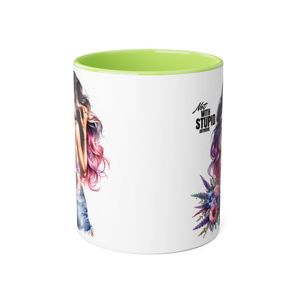 Mug - Not With Stupid Anymore Humoristic 11oz Accent Mug
