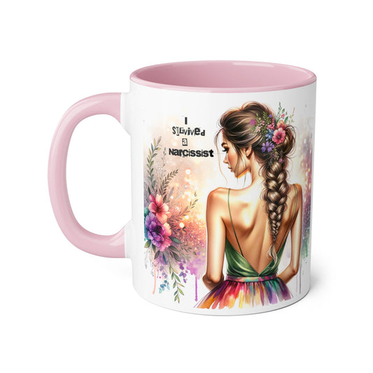 Colorful Floral Accent Mug