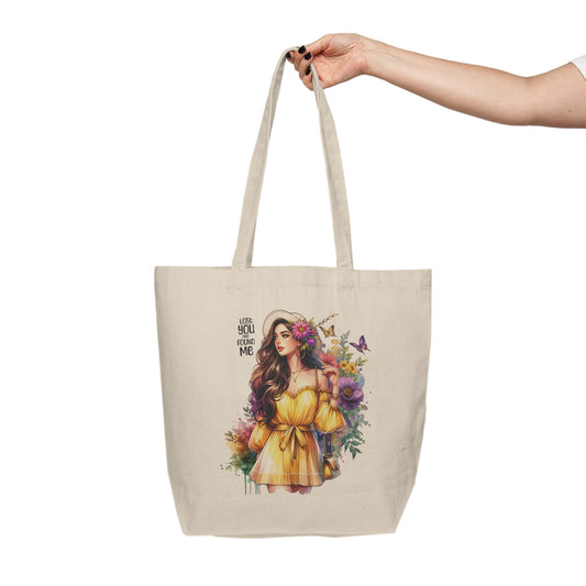 Lost You and Found Me Bohemian Floral Canvas Shopping Tote - Ideal for Eco-Friendly Shopping, Summer Picnics, Beach Days, or Gift Giving