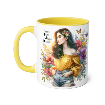 Whimsical Floral Accent Mug, Inspirational Gift for Friends, Nature Lovers, Home Décor, Coffee/Tea Mug, Unique Art