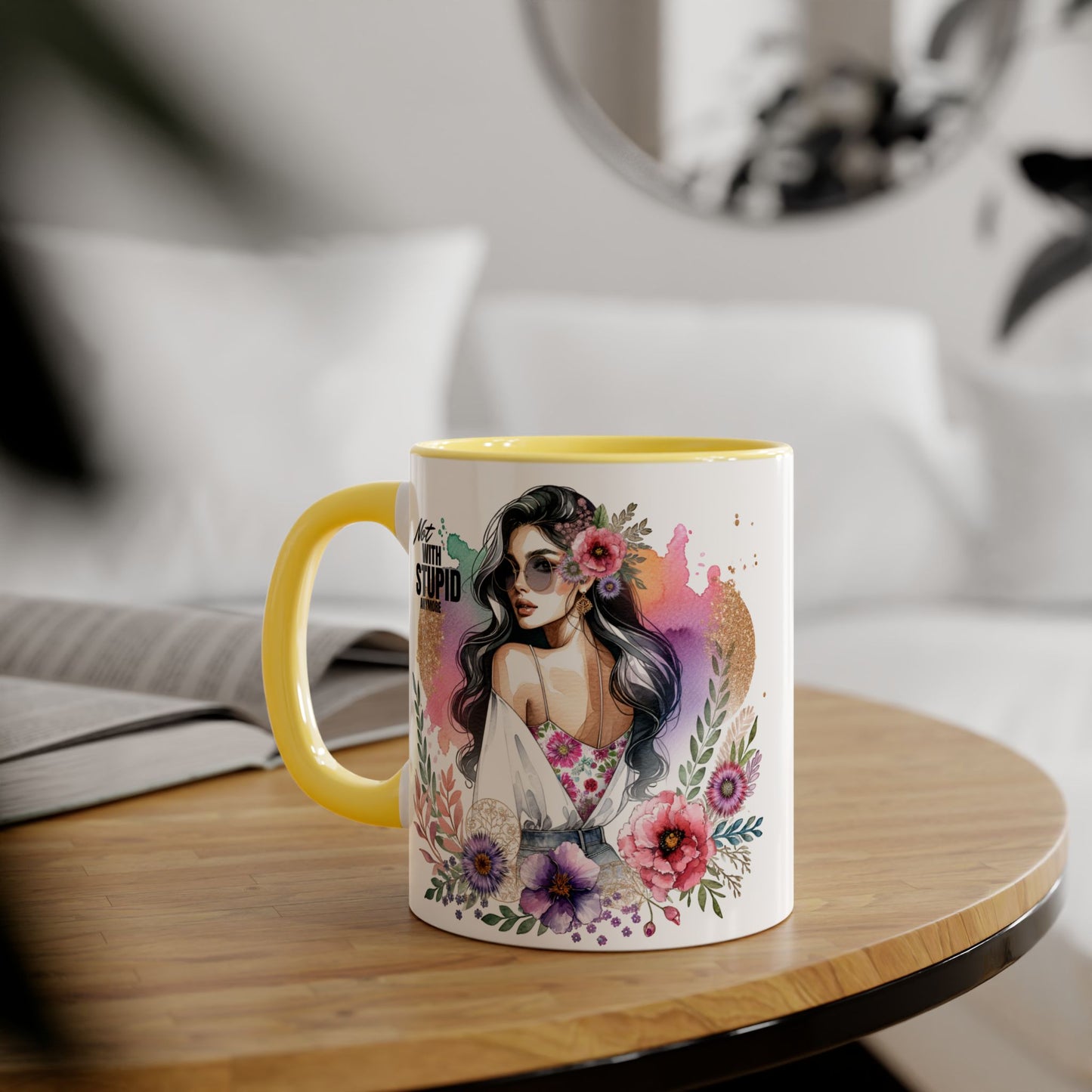 Mug - Not With Stupid Anymore Humoristic 11oz Accent Mug