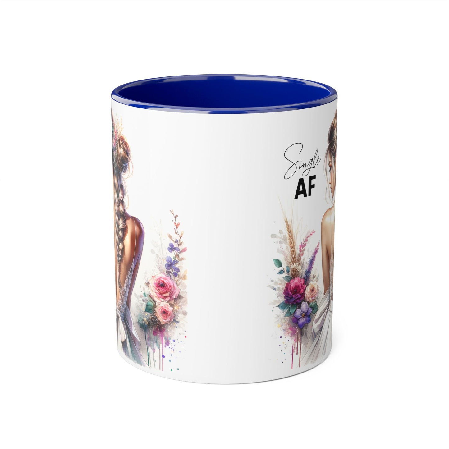 Floral Accent Mug - Simply AF | Perfect Gift for Friends, Coffee Lovers, Cozy Mornings, Home Decor, Wedding Celebrations