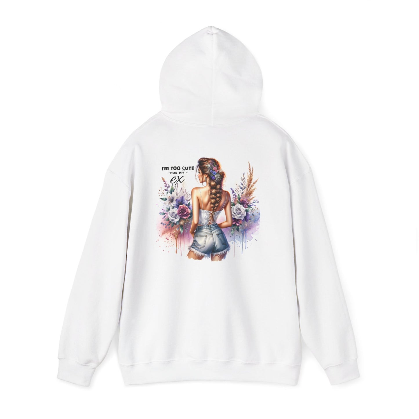 I'm Too Cute For My Ex Chic Floral Hoodie for Women | I'm Too Cute | Casual Style, Cozy Outerwear, Gift for Her, Perfect for Spring