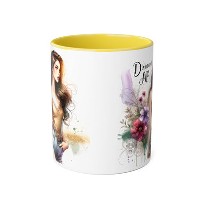 Divorced AF Ceramic Mug, Sassy Coffee Cup, Empowerment Gift, Self-Love Mug, Unique Mug for Women, Divorce Celebration