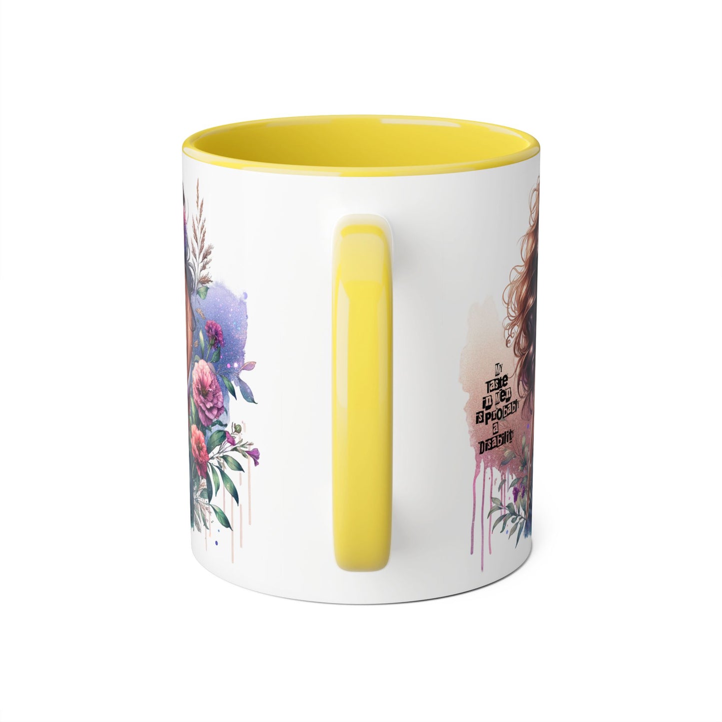 Funny Accent Mug - My Taste in Men is Probably a Disability Humor 11oz Cup
