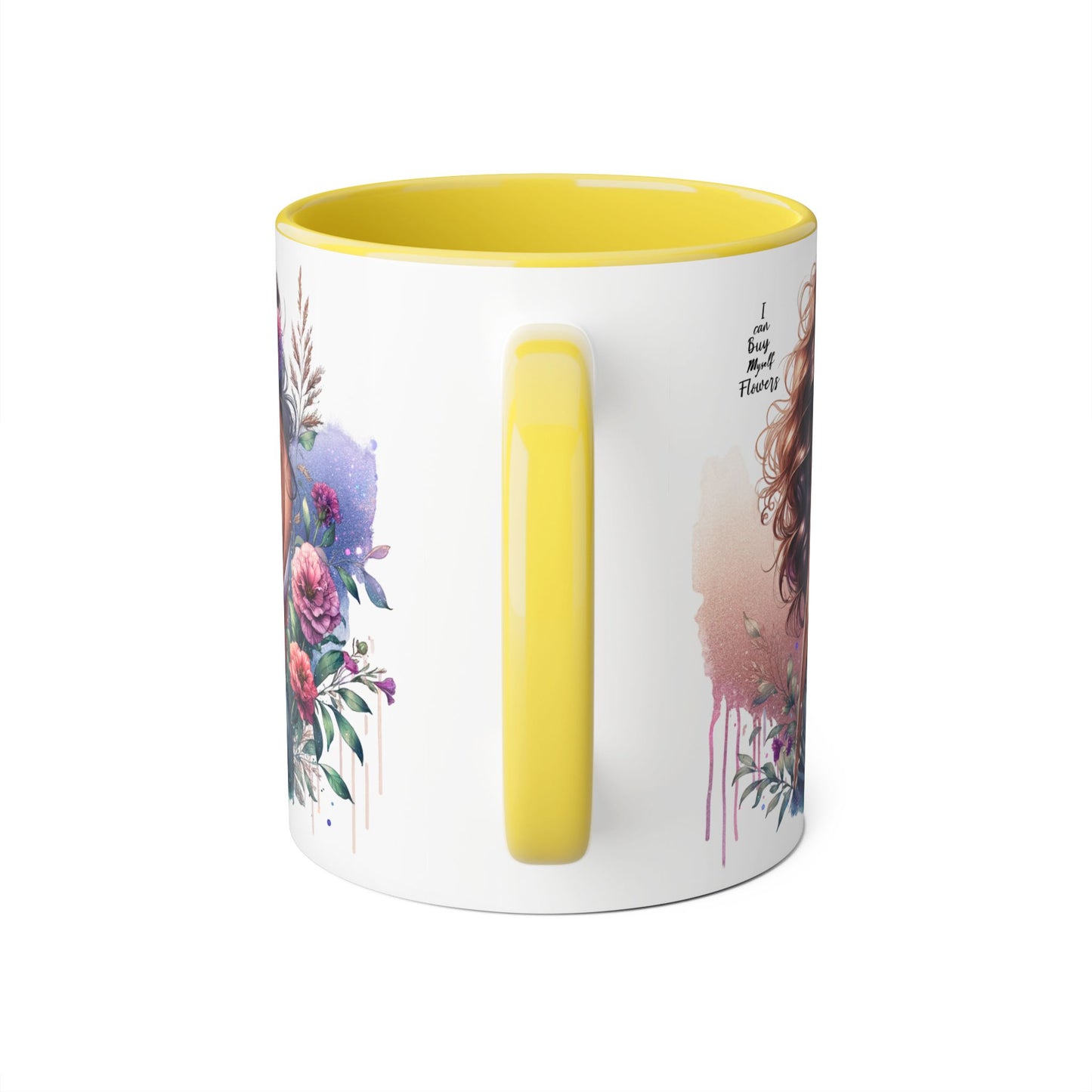 I Can Buy Myself Flowers Bohemian Accent Mugs, Tea Lover Gift, Coffee Mug, Floral Art Mug, Inspirational Drinkware, Home Decor