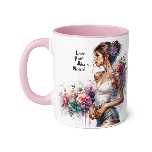Floral Inspirational Accent Mug, 11oz - Motivational Gift for Mindfulness, Coffee Lovers, Self-Care, Birthday, Home Decor