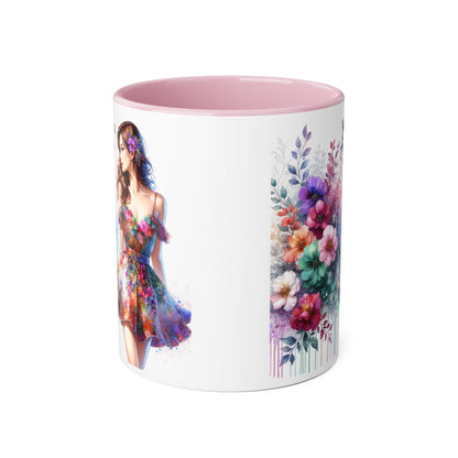 Yuck Fou Floral Accent Mug, 11oz Coffee Cup, Colorful Gift for Her, Art-Inspired Tea Mug, Unique Ceramic Drinkware, Birthday, Mother's Day, [...]