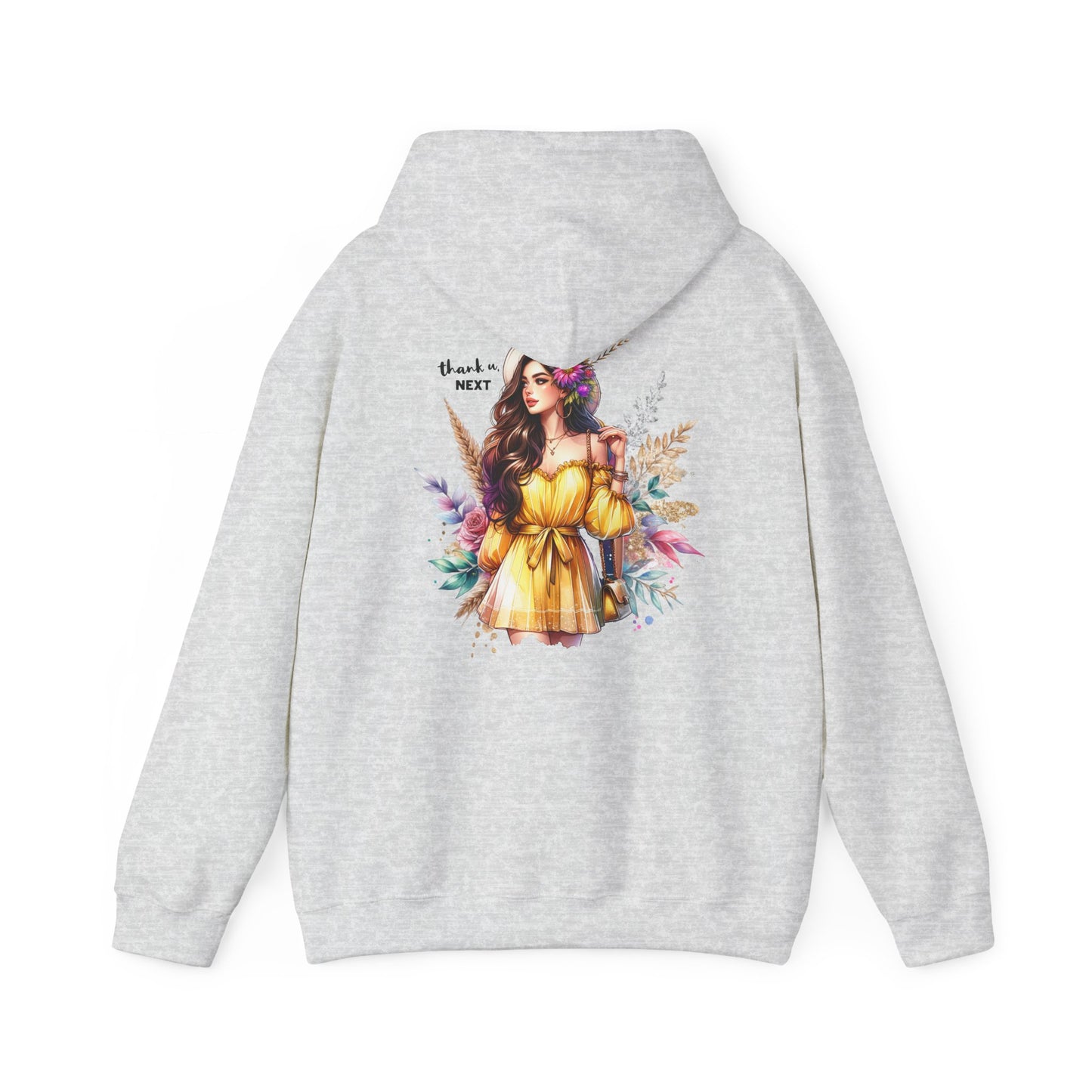 Thank U, Next Bohemian Chic Hoodie - Relaxed Fit Unisex Sweatshirt, Casual Style, Everyday Wear, Gift for Her, Art-Inspired Apparel