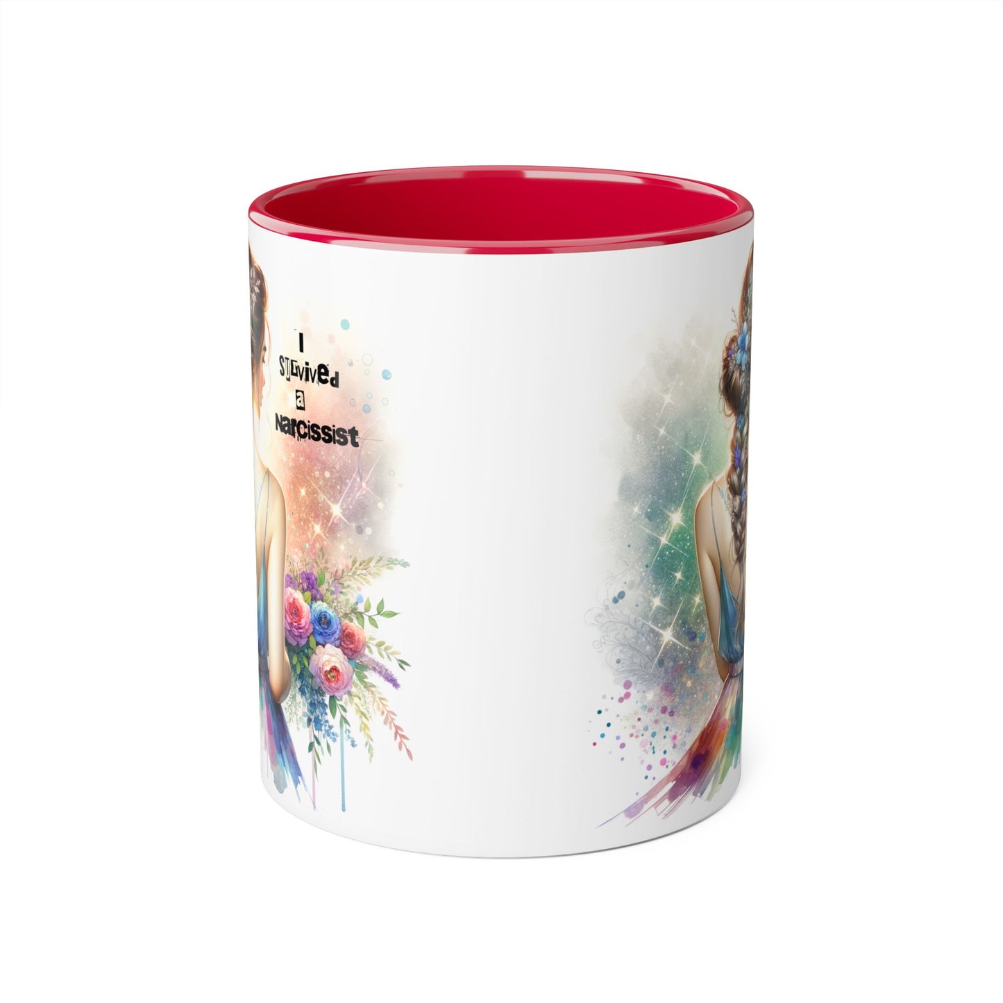 Beautiful Artistic Accent Mug - Unique Coffee Cup for Women, Gift for Her, Bohemian Style Drinkware, Perfect for Birthdays and Celebrations