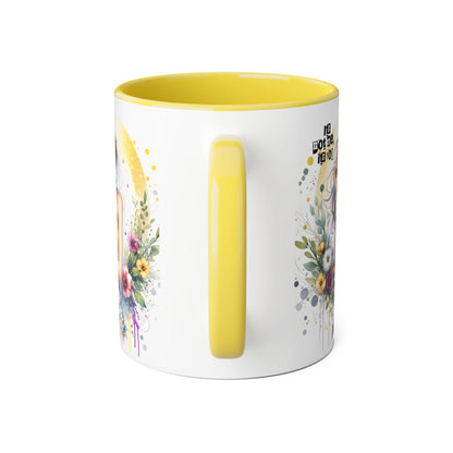 It's Not Me, It's You Humoristic Vibrant Floral Accent Mug, 11oz Coffee Cup, Mother's Day Gift, Boho Chic, Cozy Home Decor, Artist Designed Drinkware