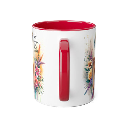 I Hold Grudges, I'll Heal in Hell Elegant Floral Accent Mug for Tea Lovers, Perfect Gift for Grandmas, Inspirational Coffee Mug, Home Decor, Mother's Day