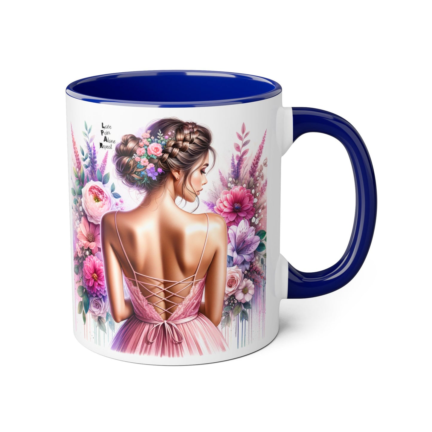Floral Elegance Mug - Inspirational Coffee Cup, Gift for Her, Wedding Favor, Valentine's Day, Home Decor