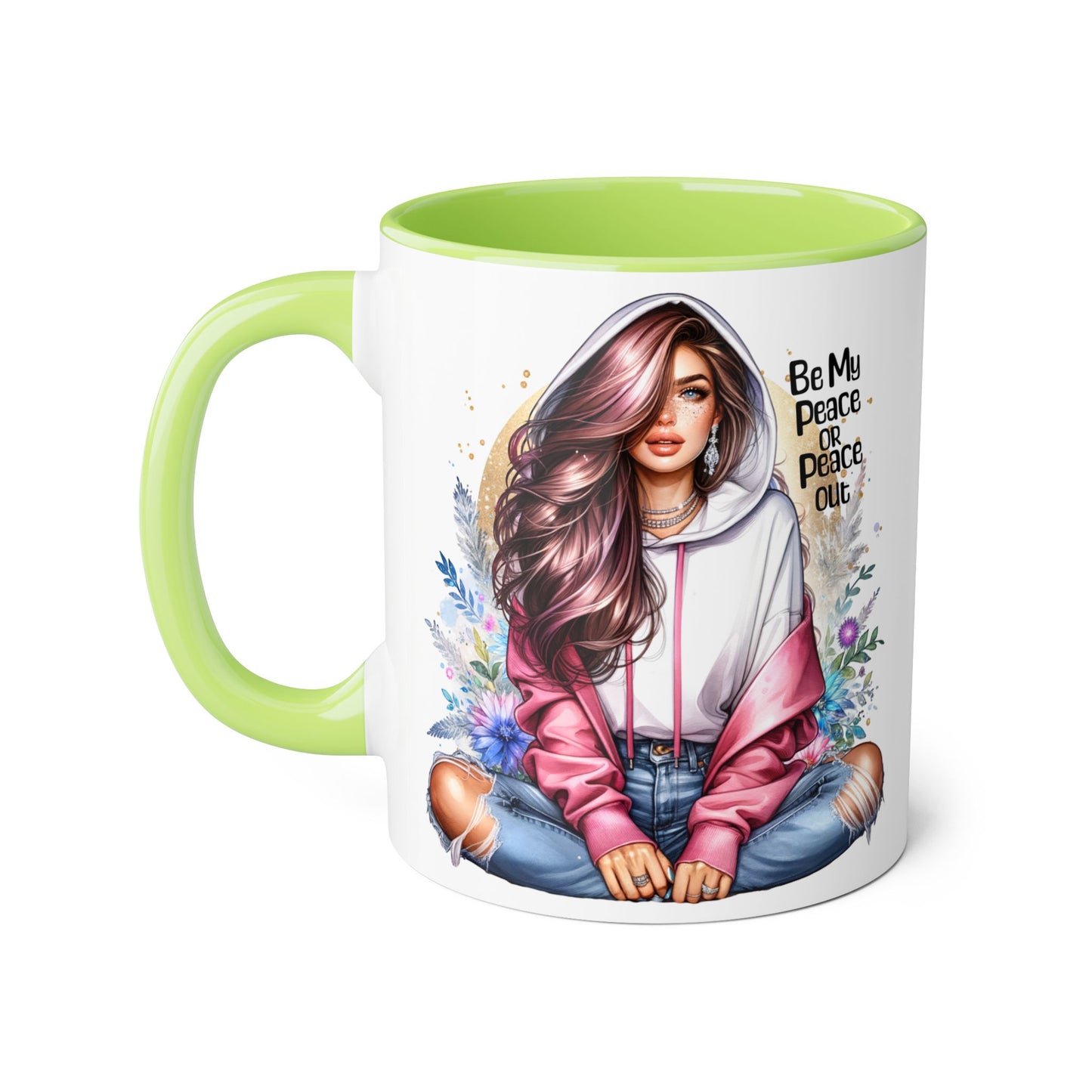 Be My Peace or Peace Out Accent Mug