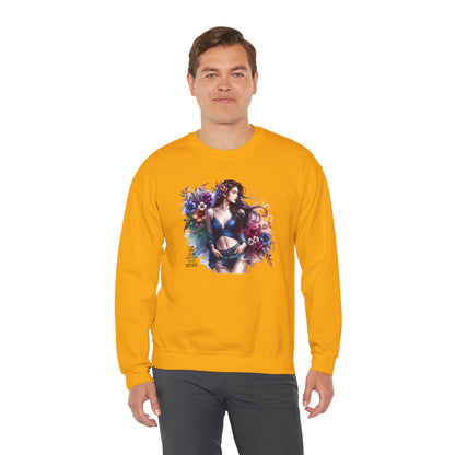 I Am My Own Happily Ever After  Floral Goddess Sweatshirt | Cozy Unisex Crewneck | Perfect Gift for Fall/Winter, Artistic Apparel, Wall Art Sweatshirt, Everyday Wear