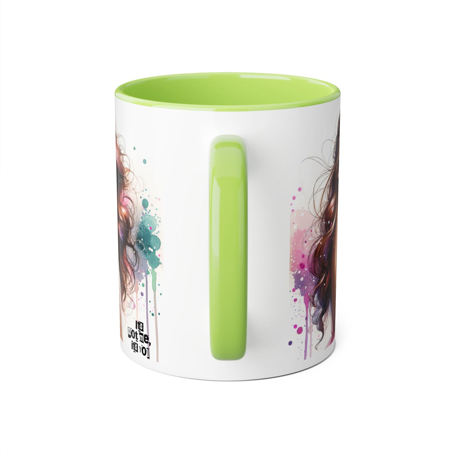 It's Not Me, It's You Humoristic Chic Abstract Accent Mug, Vibrant Coffee Cup, Trendy Gift for Her, Colorful Art Mug, Fashionista Drinkware