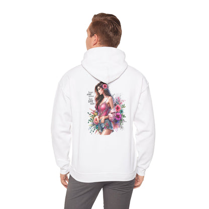 I Don`t  Make Mistakes, I Just Date Them Floral Bliss Unisex Hooded Sweatshirt - Cozy Gift, Bohemian Style, Comfortable Layer, Everyday Wear, Spring Fashion