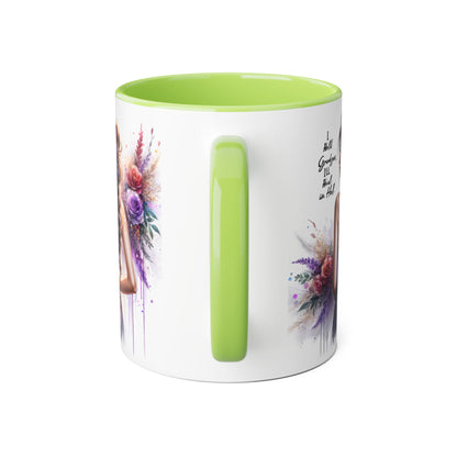 I Hold Grudges, I'll Heal in Hell Elegant Floral Accent Mug, Inspirational Coffee Cup, Gift for Her, Stylish Tea Mug, Home Décor, Unique Drinkware