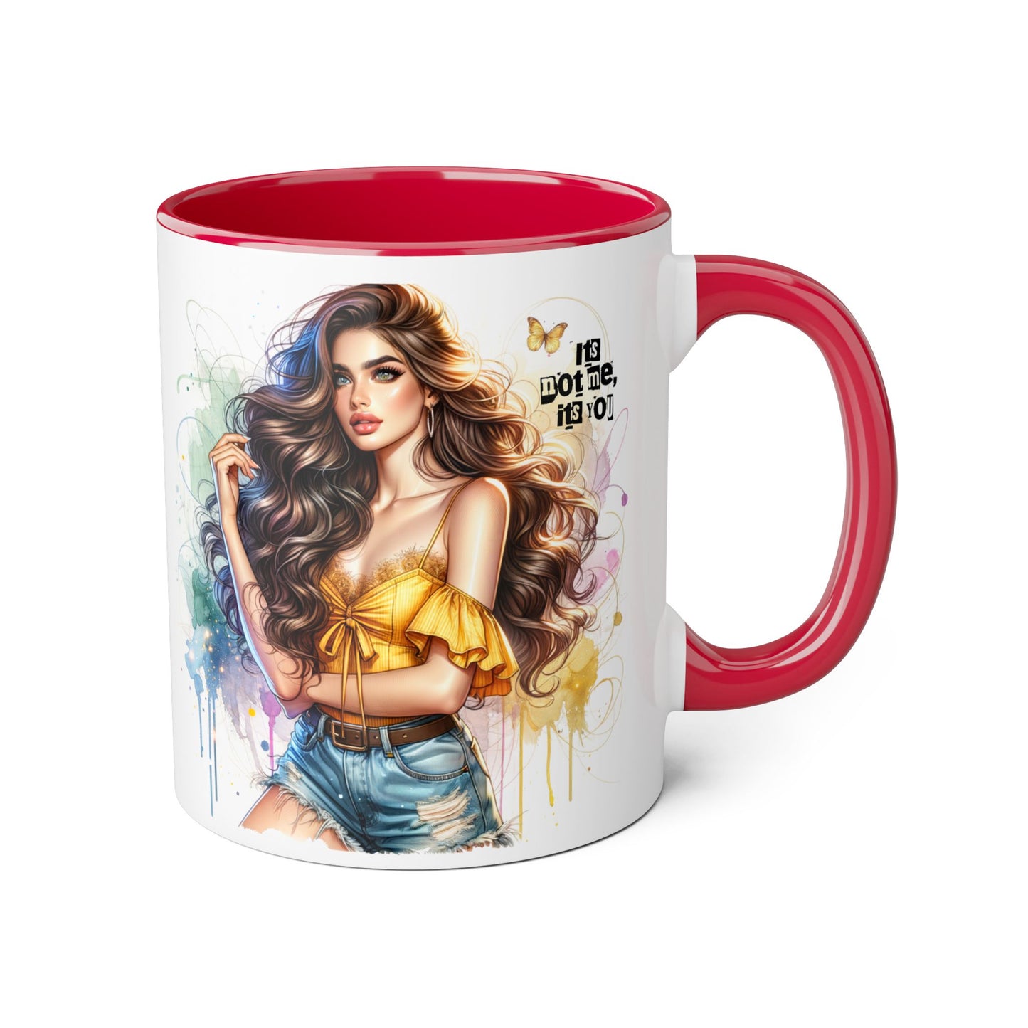 It's Not Me, It's You Humoristic Vibrant Accent Mug with Artistic Design, Perfect Gift for Coffee Lovers, Unique Home Decor, Personalized Beverage Cup, Cute Tea Mug