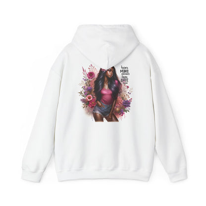 I Don`t Make Mistakes, I Just Date Them Floral Graphic Hoodie for Her, Cozy Sweatshirt, Trendy Pullover, Perfect Gift for Birthdays, Casual Everyday Wear, Women's Fashion