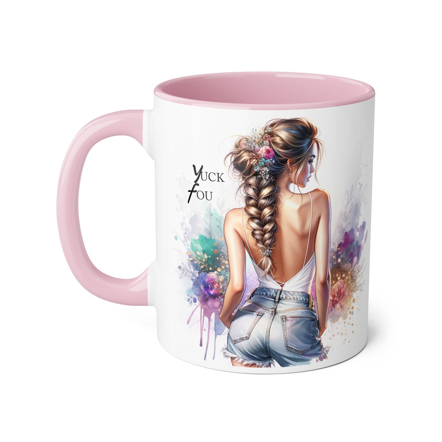 Yuck Fou Chic Coffee Mug, Stylish Drinkware, Gift for Friends, Art Mug, Inspirational Quote Mug, Unique Kitchen Decor, Fun Gift Idea