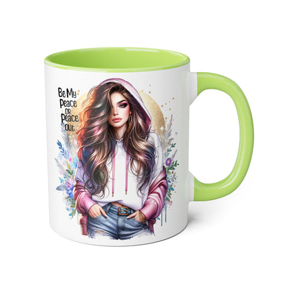 Mug - Be My Peace or Peace Out Accent Mug