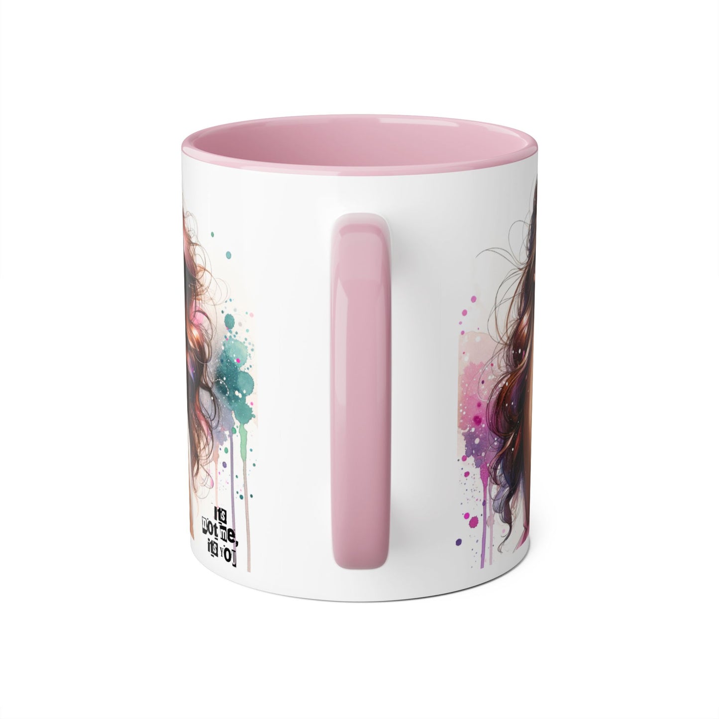 It's Not Me, It's You Humoristic Chic Abstract Accent Mug, Vibrant Coffee Cup, Trendy Gift for Her, Colorful Art Mug, Fashionista Drinkware