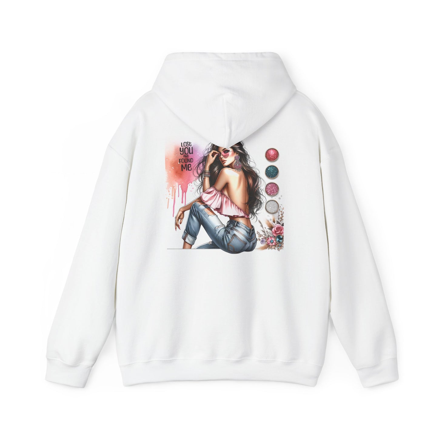 Breakup Hoodie - Unisex Hooded Sweatshirt Lost You and Found Me Design