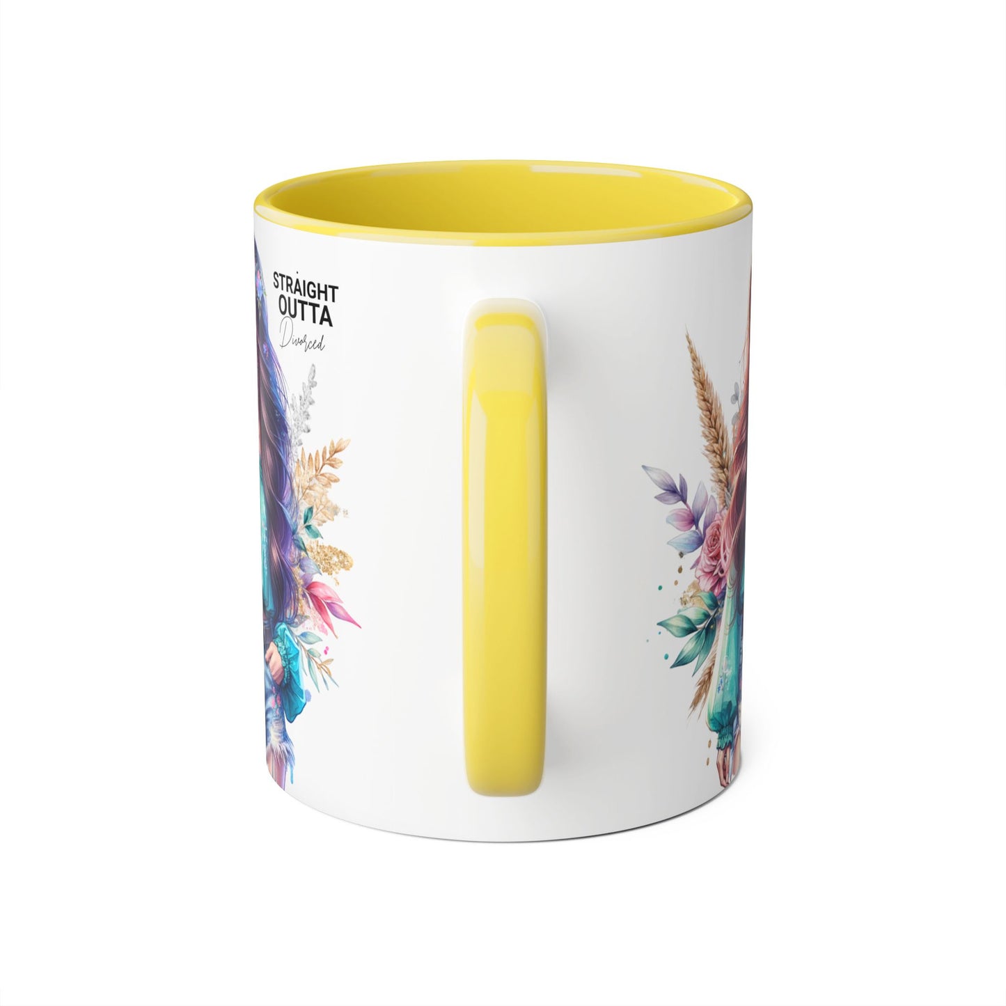 Straight Outta Divorced Humoristic Vibrant Floral Accent Mug, Straight Outta Design, Gift for Coffee Lovers, Boho Home Decor, Ideal for Birthdays, Celebrations, Enjoy [...]