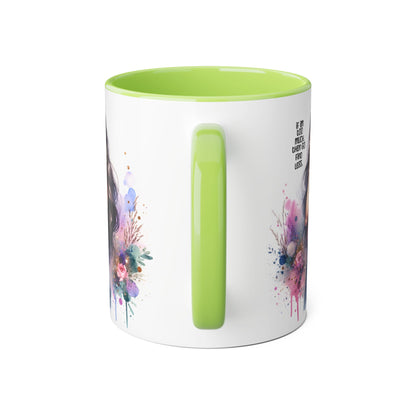 If I'm Too Much, Then Go Find Less Chic Inspirational Accent Mug, Coffee Gift, Unique Art Mug, Motivational Mug, Modern Home Decor, Floral Design Mug
