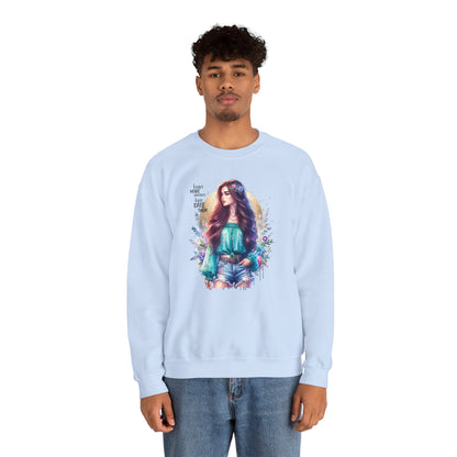 I Don`t  Make Mistakes, I Just Date Them Colorful Bohemian Crewneck Sweatshirt, Cozy Apparel, Unique Gift, Casual Wear, Inspirational Fashion, Artist Design