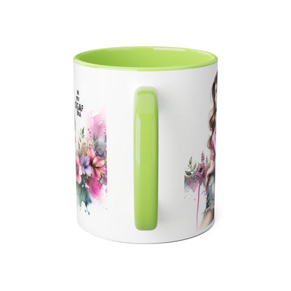 Chic Floral Accent Mug, In My IDGAF Era Coffee Cup, Gift for Her, Stylish Tea Mug, Fun Drinkware for Home & Office