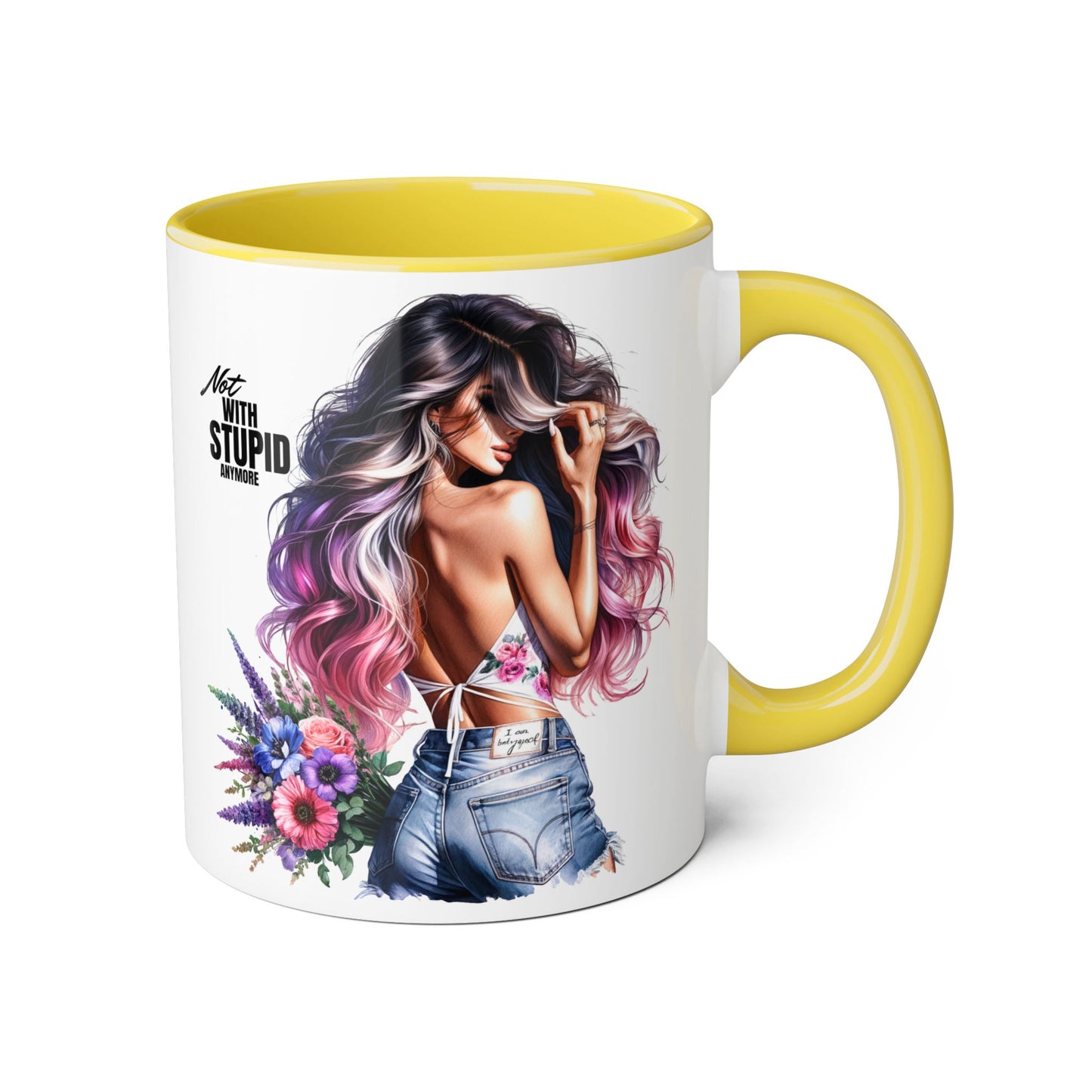 Mug - Not With Stupid Anymore Humoristic 11oz Accent Mug