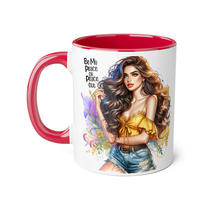 Mug - Be My Peace or Peace Out Accent 11oz