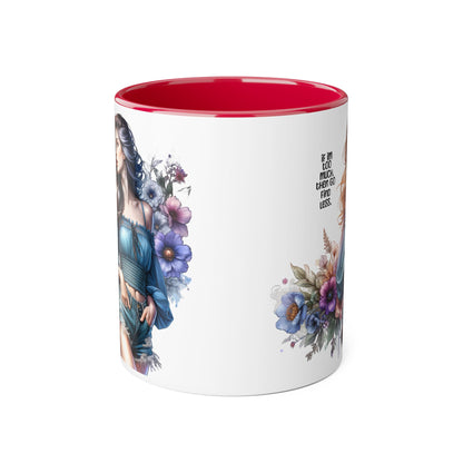 Floral Art Accent Mug, Inspirational Coffee Cup, Gift for Her, Flower Design Mug, Motivational Tea Mug, Unique Housewarming Gift
