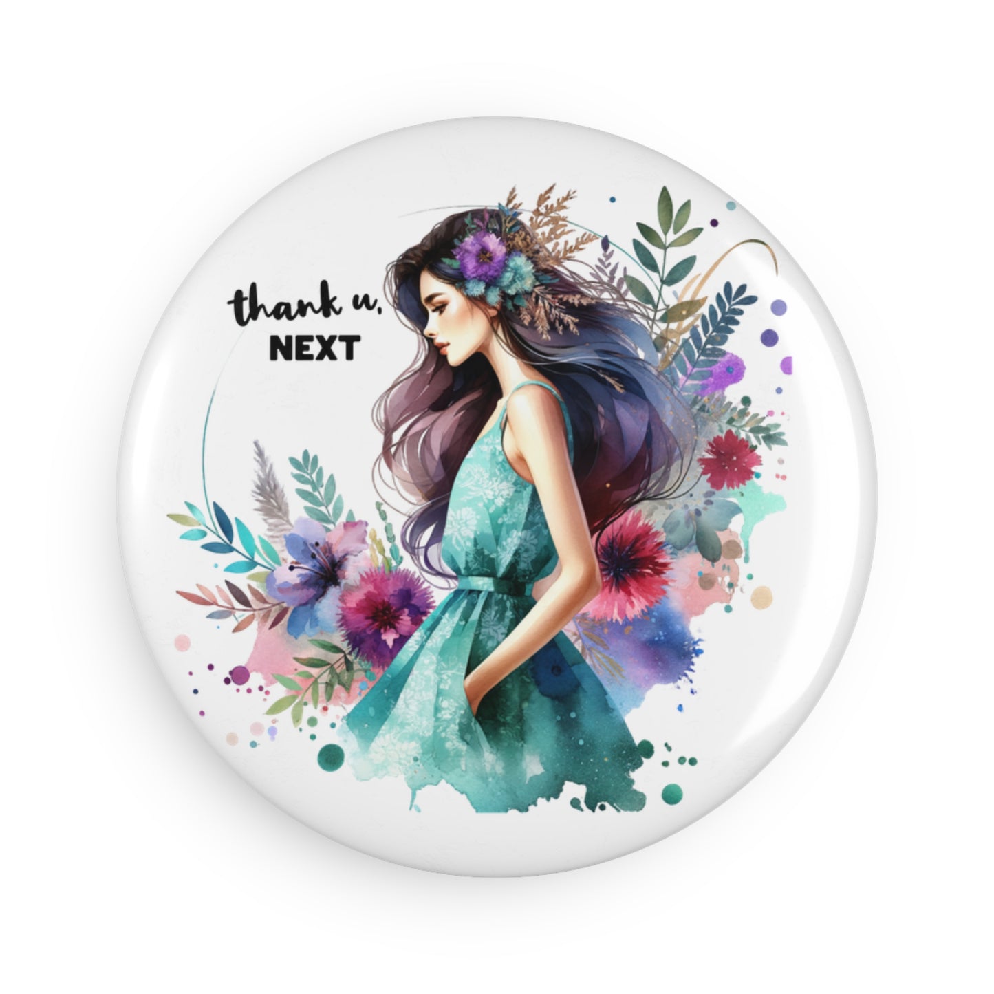 Thank U, Next  Decorative Round Magnet, Gifts for Her, Refrigerator Decor, Chic Home Accessory, Unique Birthday Gift