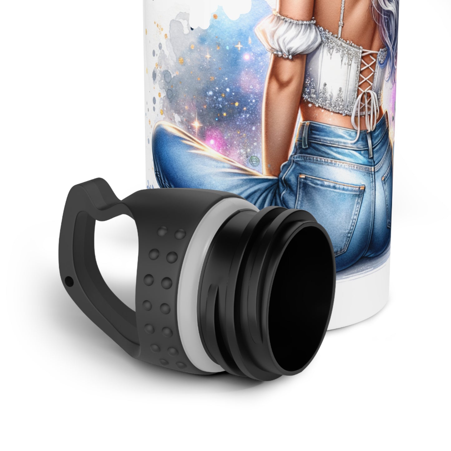 Inspirational Stainless Steel Water Bottle - I Am My Own Happily Ever After  Design