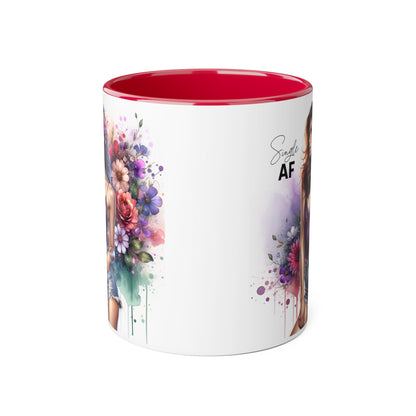 Floral Art Mug with Sassy Quote, Coffee Cup for Gifts, Tea Lovers, Home Decor, Mother's Day, Birthday