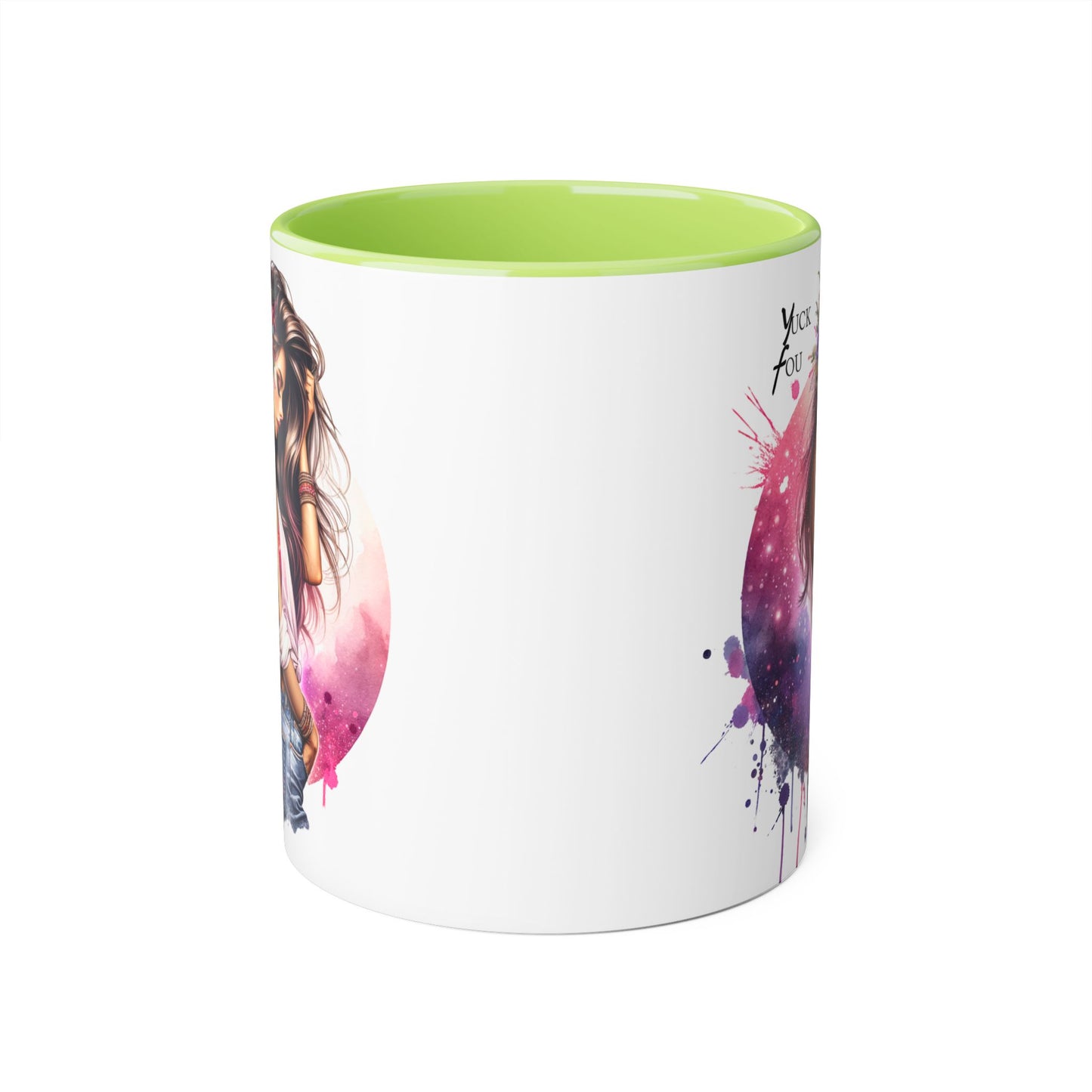 Yuck Fou Stylish Accent Mugs, Floral Design for Coffee Lovers, Unique Gift, Art Mug, Personalized Drinkware, Vibrant Tea Cups