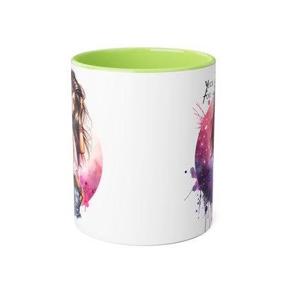 Yuck Fou Stylish Accent Mugs, Floral Design for Coffee Lovers, Unique Gift, Art Mug, Personalized Drinkware, Vibrant Tea Cups