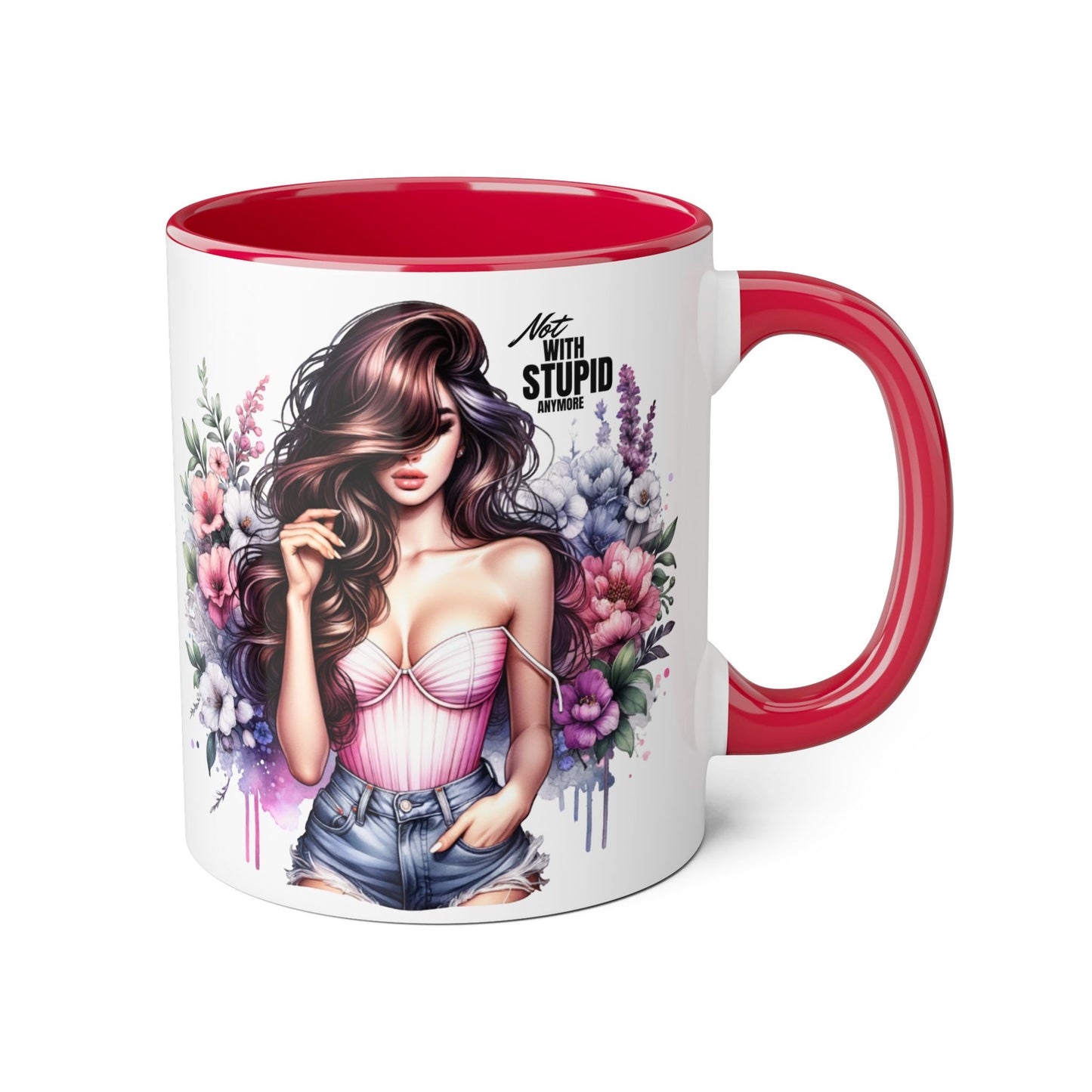 Mug - Not With Stupid Anymore Humoristic 11oz Accent Mug